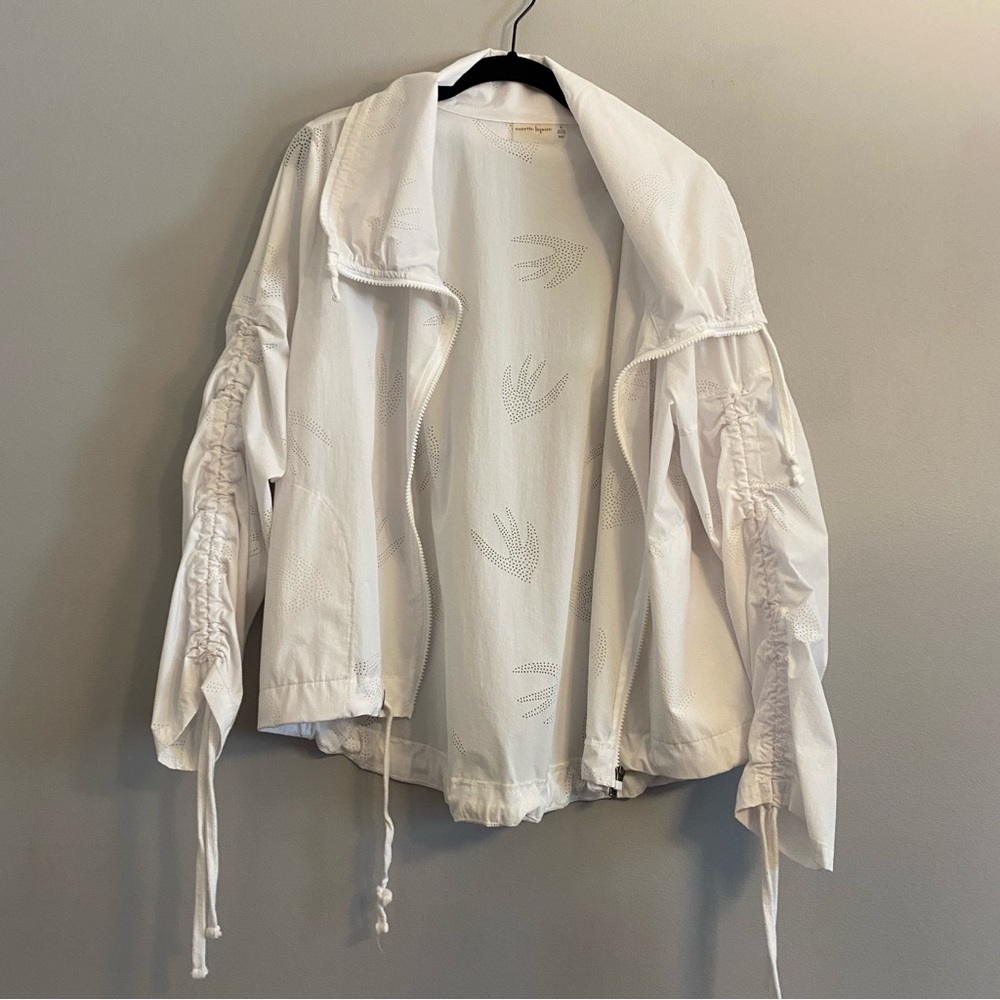 Nanette Lepore White Sporty Windbreaker Jacket